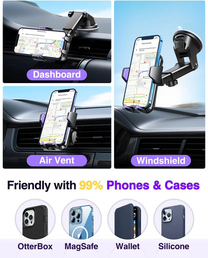 VANMASS【85+LBS Strongest Suction & Military-Grade Ultimate Car Phone Mount