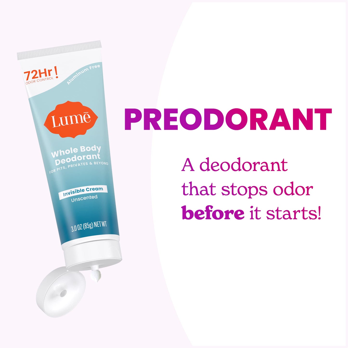 Lume Whole Body Deodorant - Cream Tube - 3 oz (Clean Tangerine)