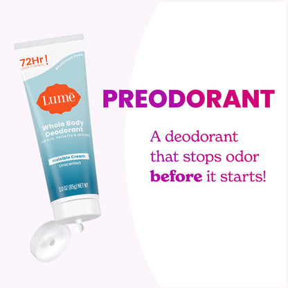 Lume Whole Body Deodorant - Cream Tube - 3 oz (Clean Tangerine)