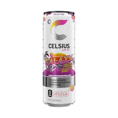 CELSIUS Sparkling Tropical Vibe, Functional Essential Energy Drink 12 Fl Oz (Pack of 12)