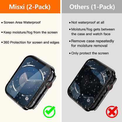 Misxi 2-Pack Waterproof Case for 46mm Apple Watch Series 11/10