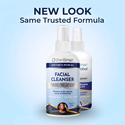 SkinSmart Antimicrobial Facial Cleanser for Breakouts and Blemishes, 8 oz