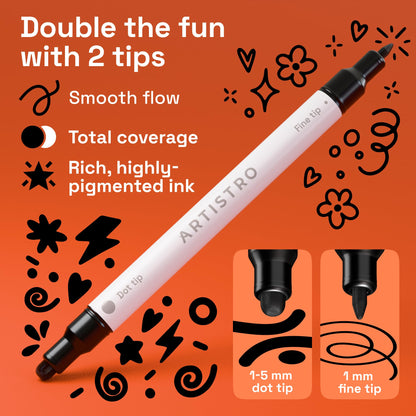 ARTISTRO Dual-Tip Acrylic Paint Marker Pens - Set of 36