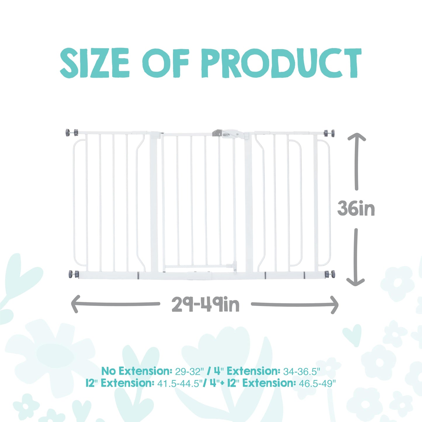 Regalo Safety 29"-38.5" Easy Step Baby Gate, Bottom of Stairs & Doorways