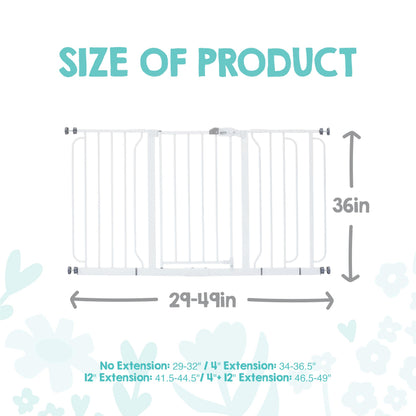 Regalo Safety 29"-38.5" Easy Step Baby Gate, Bottom of Stairs & Doorways
