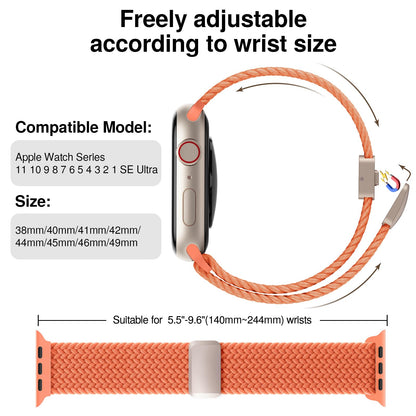 Braided Stretchy Magnetic Band Compatible with Apple Watch Bands Women Men