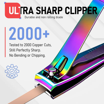 firiKer Nail Clippers with Nail File,Fingernail Clipper,Toe Nail Clippers