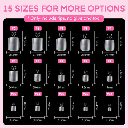 UNA GELLA 504Pcs Medium Pointed Almond Nail Tips, X-Soft Almond Gel Nails