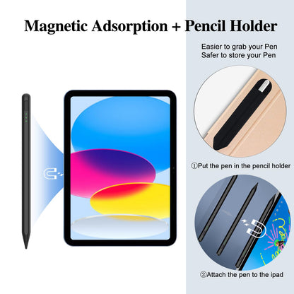 Stylus Pen for iPad11&10thGen,14Mins Faster Charge, with Pencil Holder,Palm Rejection, Tilt Sensitivity, for iPad Air11&13-inch(M3/M2), iPad Pro 11&13-inch (M4),iPad 6-11th,iPad Pro 11/12.9 inch