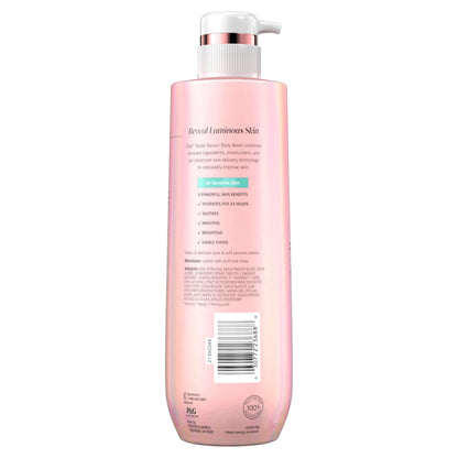 Olay Super Serum Body Wash for Extra Dry Skin, 24hr Long Lasting Rich Hydration, 5+ Ingredient Complex for Bright, Even, Firm, & Luminous Skin, with Collagen Peptide, Vitamin C & Shea Butter, 20 fl oz