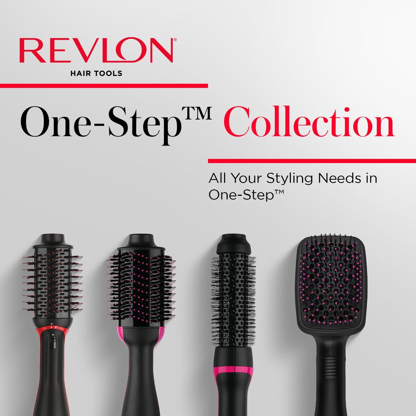 REVLON One-Step Volumizer Hair Dryer and Styler, 2.8 in Barrel, Black
