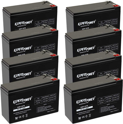 ExpertPower EXP1270, 12V 7Ah Battery SLA Rechargeable with F1 Terminals