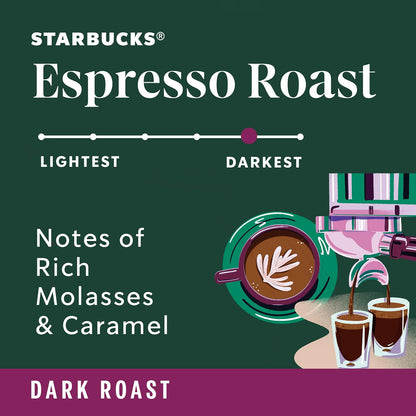Starbucks Ground Coffee, Dark Roast Coffee, Italian Roast, 100% Arabica, 1 bag (18 oz)