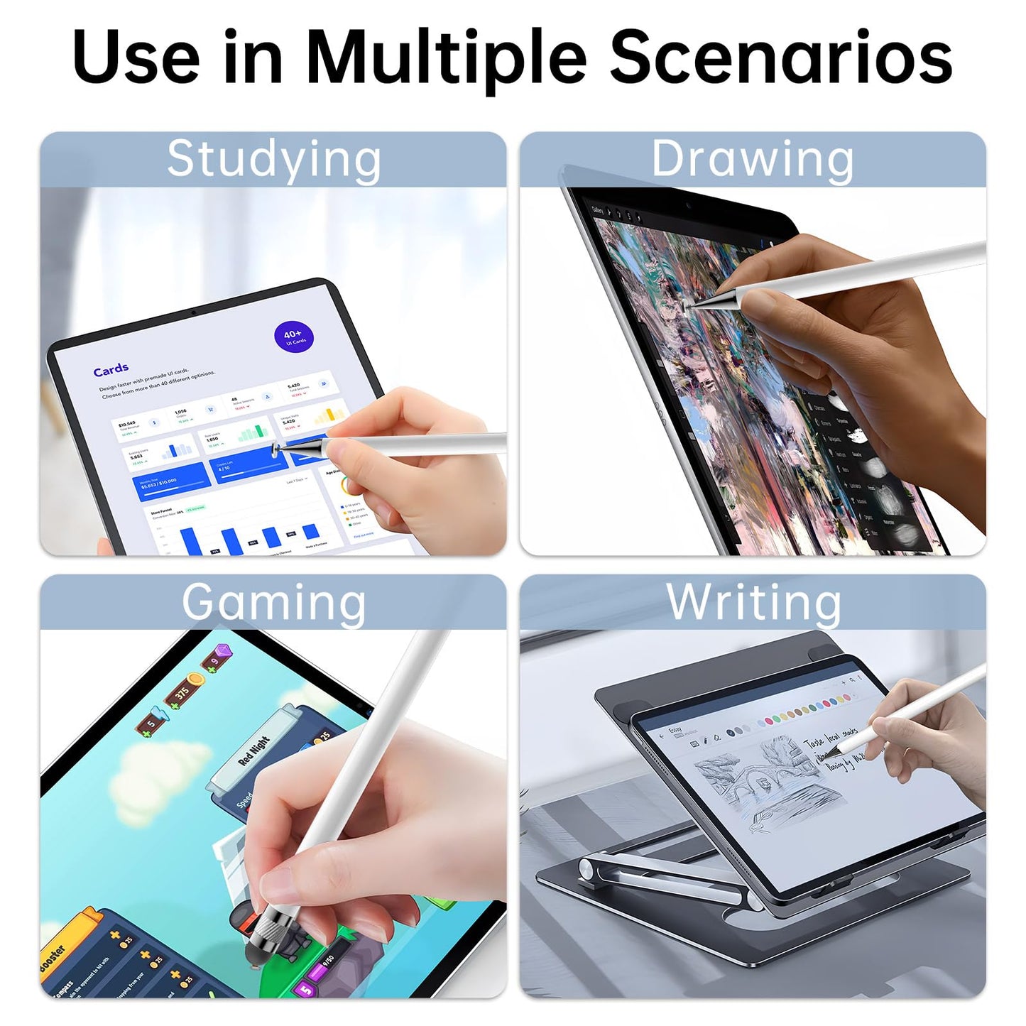 Bopomofo Stylus(5 Pcs),2-in-1 Stylus Pen for Touchscreen,Stylus Pen