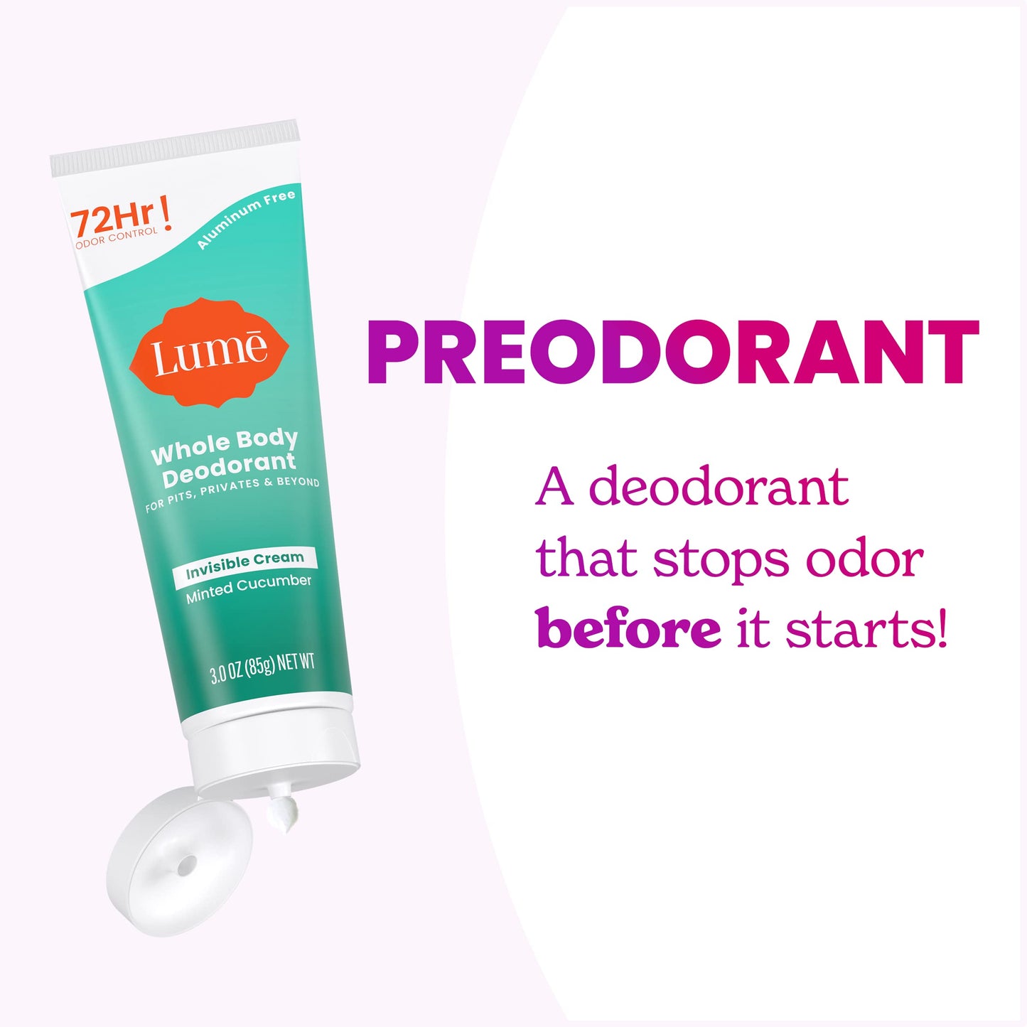 Lume Whole Body Deodorant - Cream Tube - 3 oz (Clean Tangerine)
