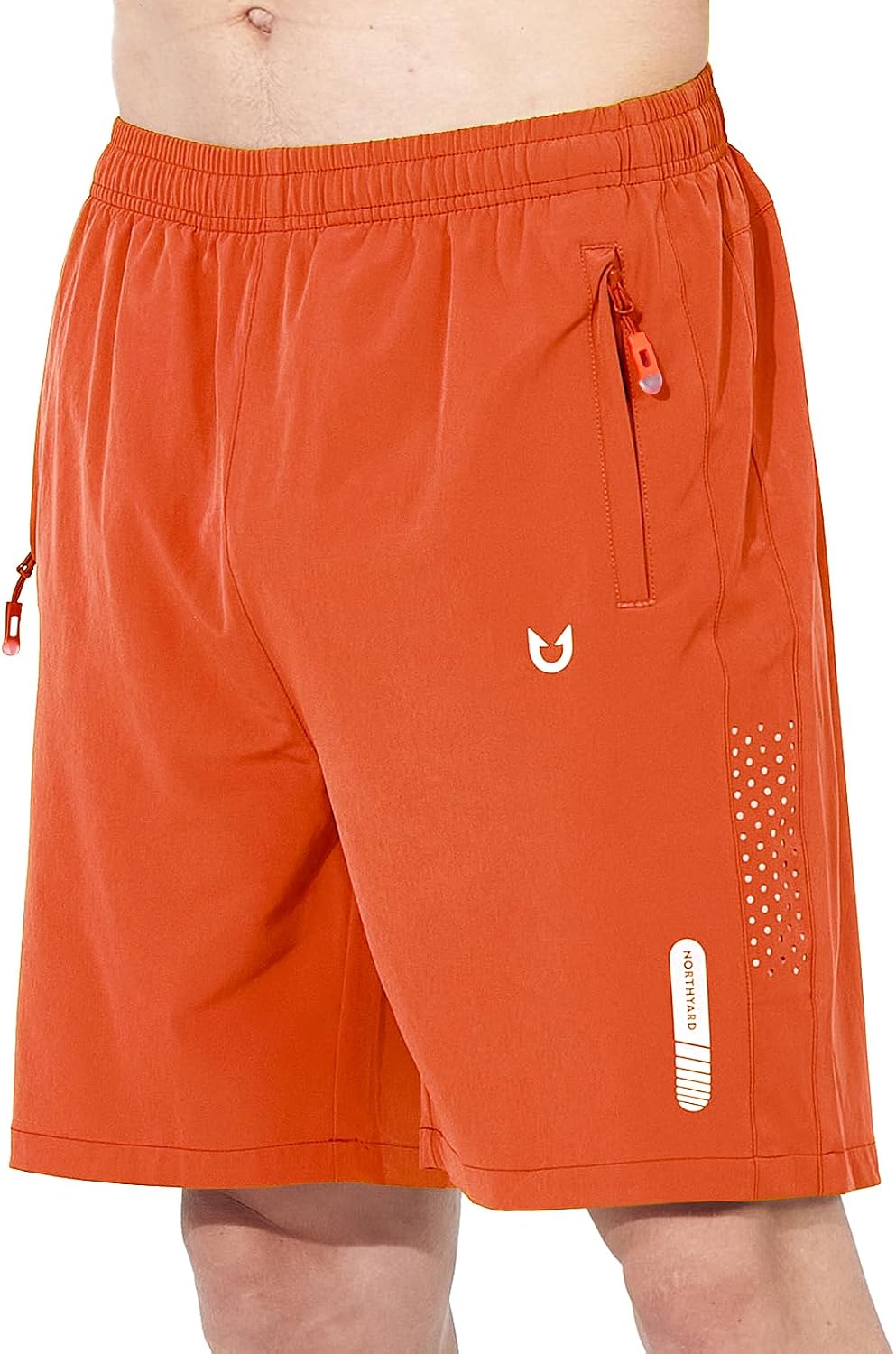 NORTHYARD Men's Athletic Running Shorts Gym Workout 7"/9"/5" Zipper Pockets
