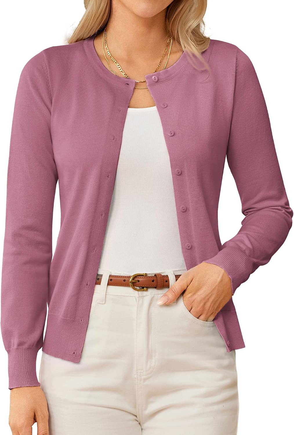 GRACE KARIN Knit Cardigan Sweaters for Women Lightweight Fall Outfits 2026