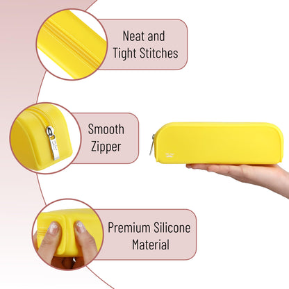 Mr. Pen- Silicone Pencil Case, Aesthetic Pencil Bag for Women, Makeup Pouch