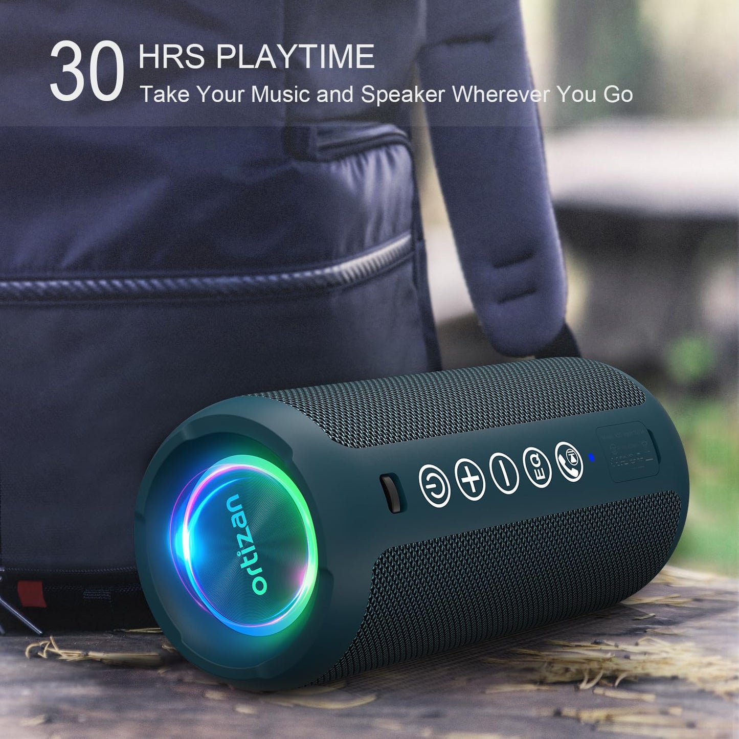 Ortizan X10 Portable Bluetooth Speaker (1st Gen), IPX7 Waterproof, Wireless