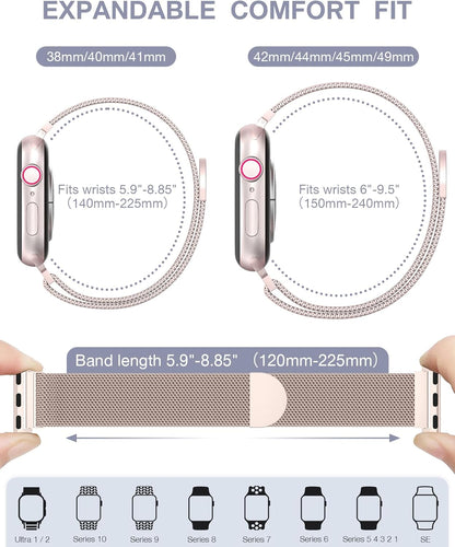 Original Milanese Loop Compatible with Apple Watch Bands for Women & Men