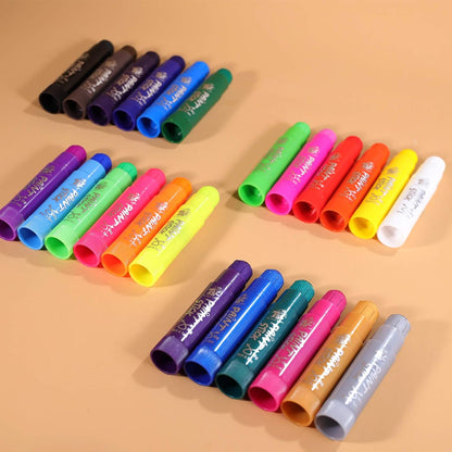 TBC The Best Crafts Paint Sticks for Kids Ages 2-8, 12 Classic Colors