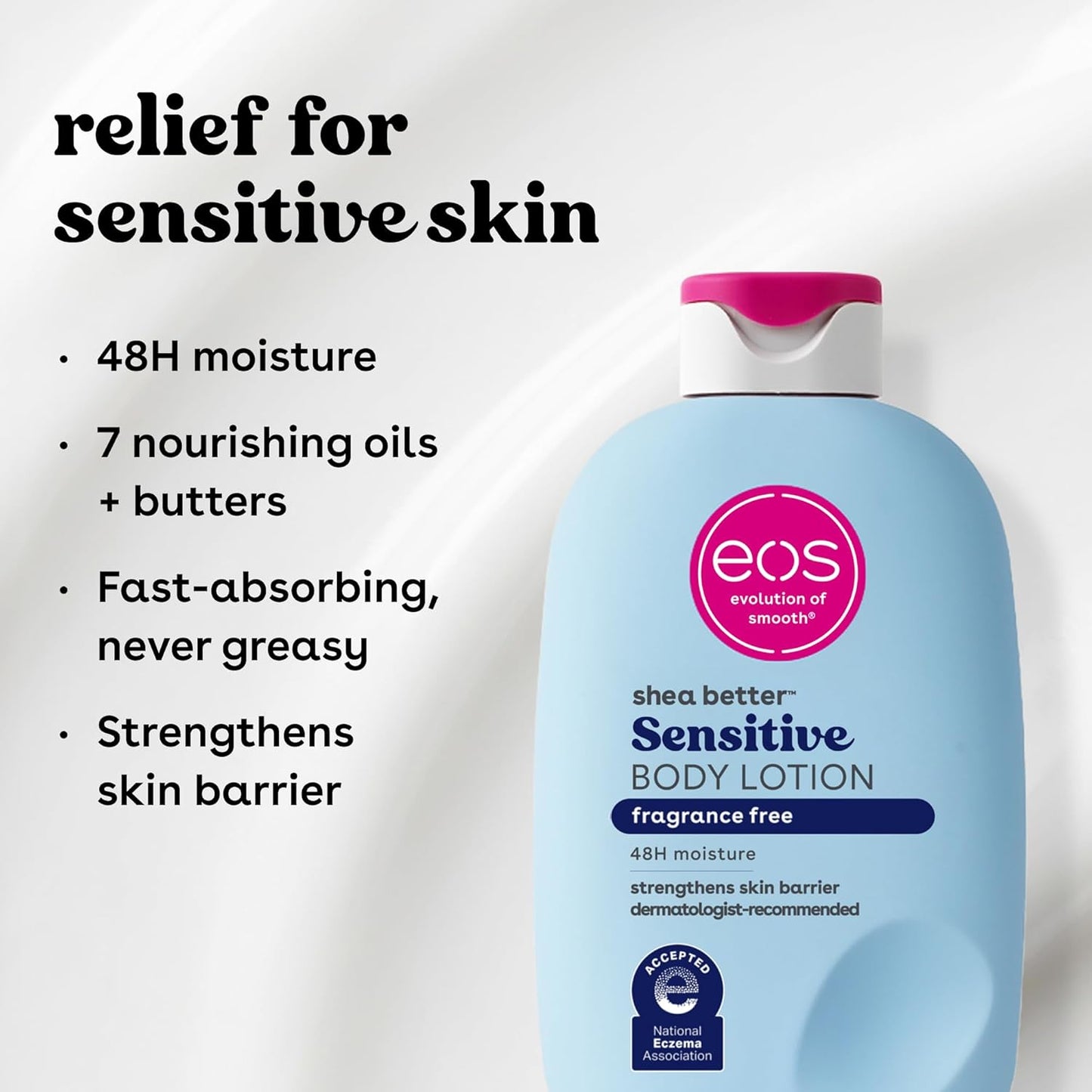 eos Shea Better 24H Moisture Body Lotion- Jasmine Peach, 16 fl oz