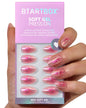 BTArtbox Press On Nails, Cream Puff, Short Almond, Ombre Off White, 32Ct