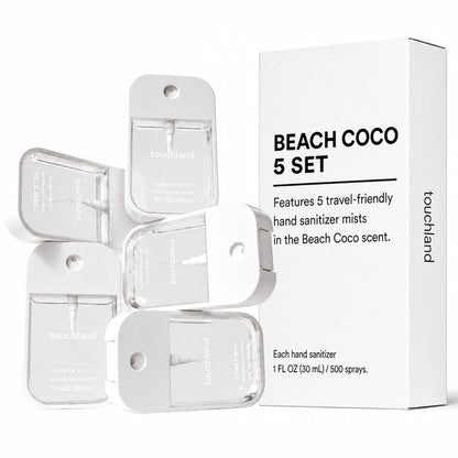 Touchland Top 5 Hydrating Hand Sanitizer Spray Set Travel Size