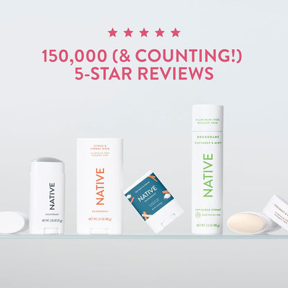 Native Deodorant Contains Naturally Derived Ingredients, 72 Hour Odor Control, Deodorant for Women and Men, Aluminum Free, Coconut & Vanilla 2.65oz
