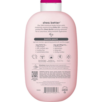 eos Shea Better 24H Moisture Body Lotion- Jasmine Peach, 16 fl oz
