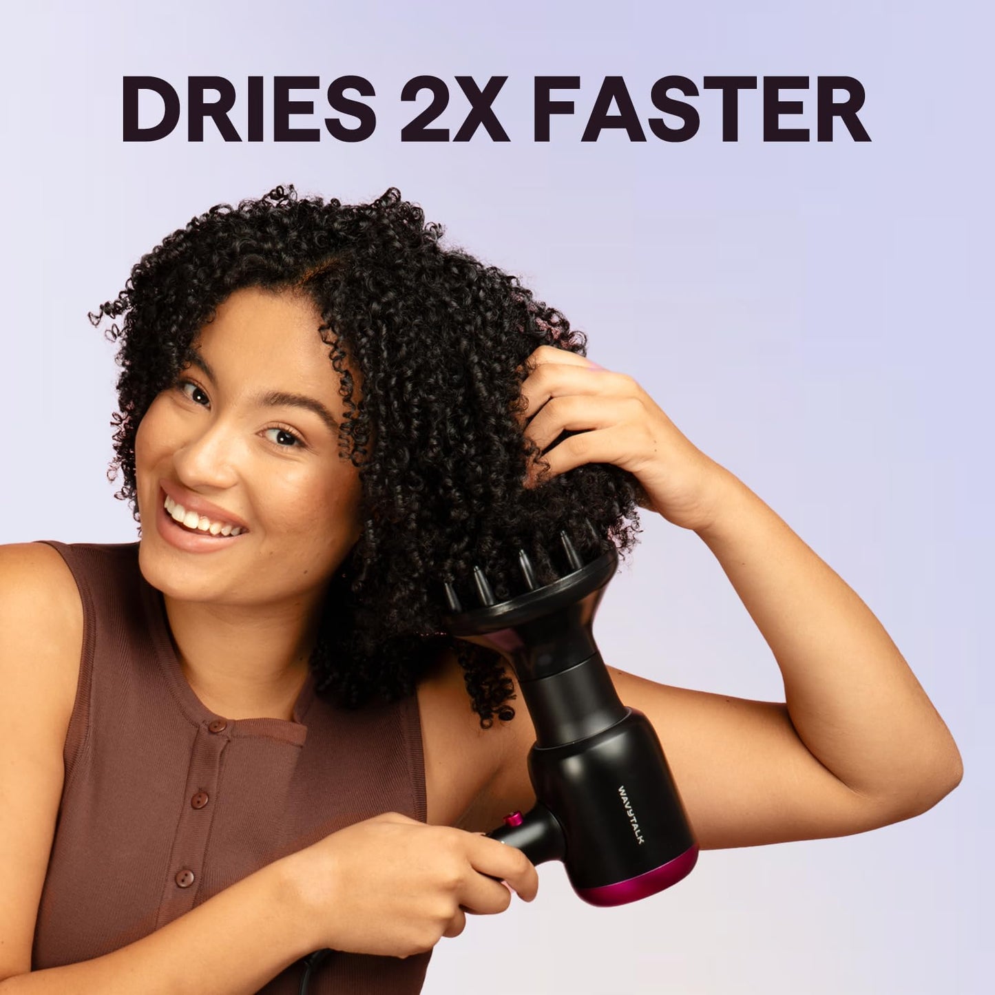 Wavytalk Blown Away Ionic Hair Dryer with Diffuser for Curly Hair