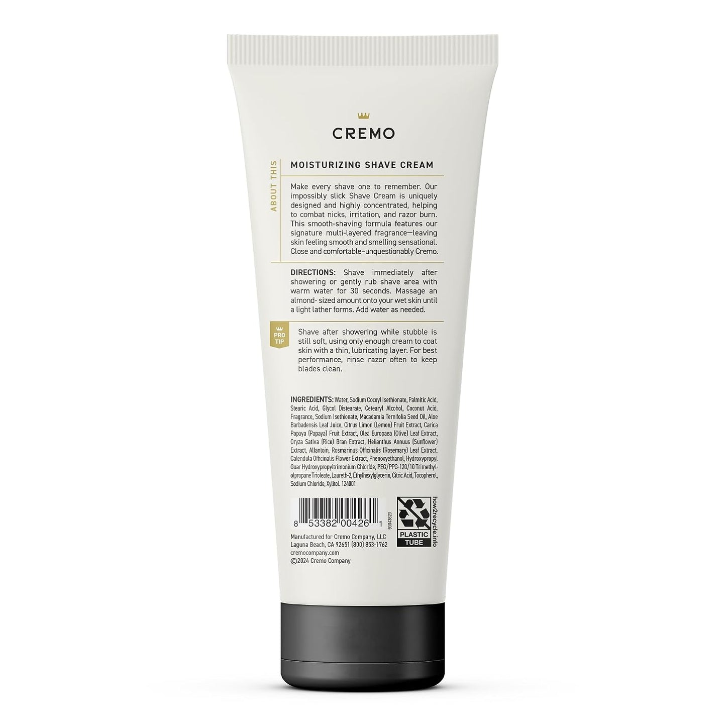 Cremo Shaving Cream for Men, Cooling, 6 Fl Oz