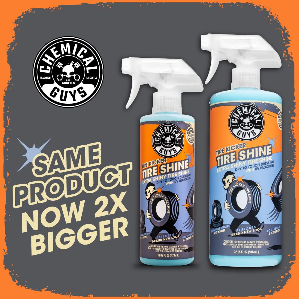 Chemical Guys, Tire Kicker Extra Glossy Tire Shine Spray, Dry Touch, 16 oz
