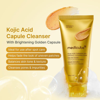 medicube Facial Cleanser Turmeric Capsule Foam Cleanser