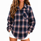 Women Oversized Plaid Flannel Shirt Long Sleeve Button Down Casual Shirt
