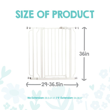 Regalo Safety 29"-38.5" Easy Step Baby Gate, Bottom of Stairs & Doorways