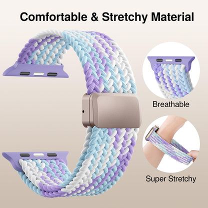 Braided Stretchy Magnetic Band Compatible with Apple Watch Bands Women Men