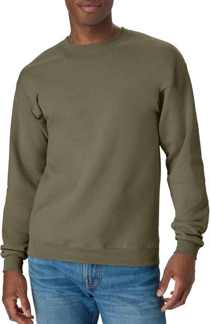 Hanes Men's Sweatshirt, EcoSmart Fleece Crewneck Sweatshirt, Big & Tall Available, 1 or 2-Pack