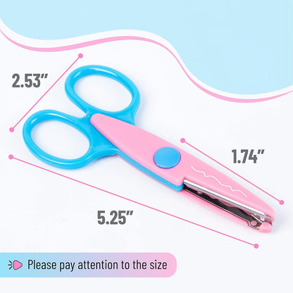 Mr. Pen- Craft Scissors Decorative Edge, 6 Pack, Bright Zig Zag Scissors