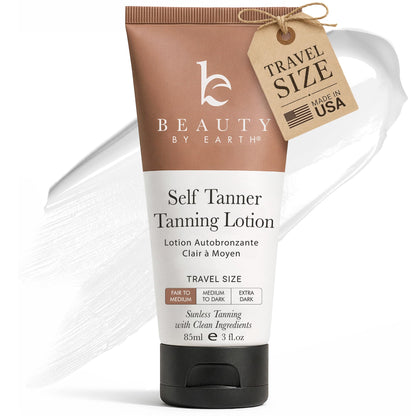 Beauty by Earth Self Tanner - USA Made with Natural & Organic Ingredients