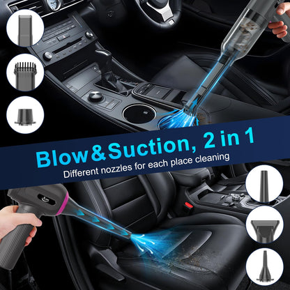 KMM Handheld Car Vacuum Cleaner, Hand Held Vacuum Cleaner and Air Duster