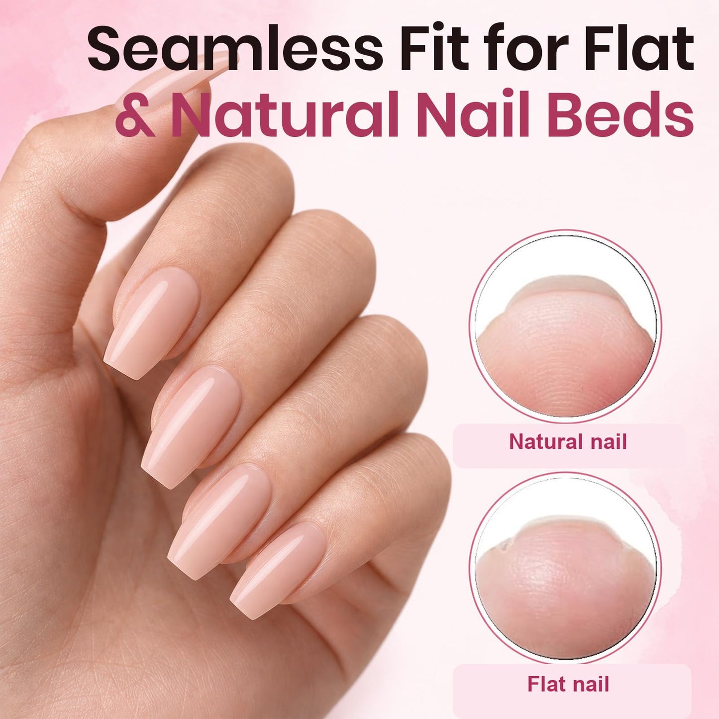 Beetles Soft Gel Nail Tips Short Almond 288pcs in 12 Sizes Etch-X