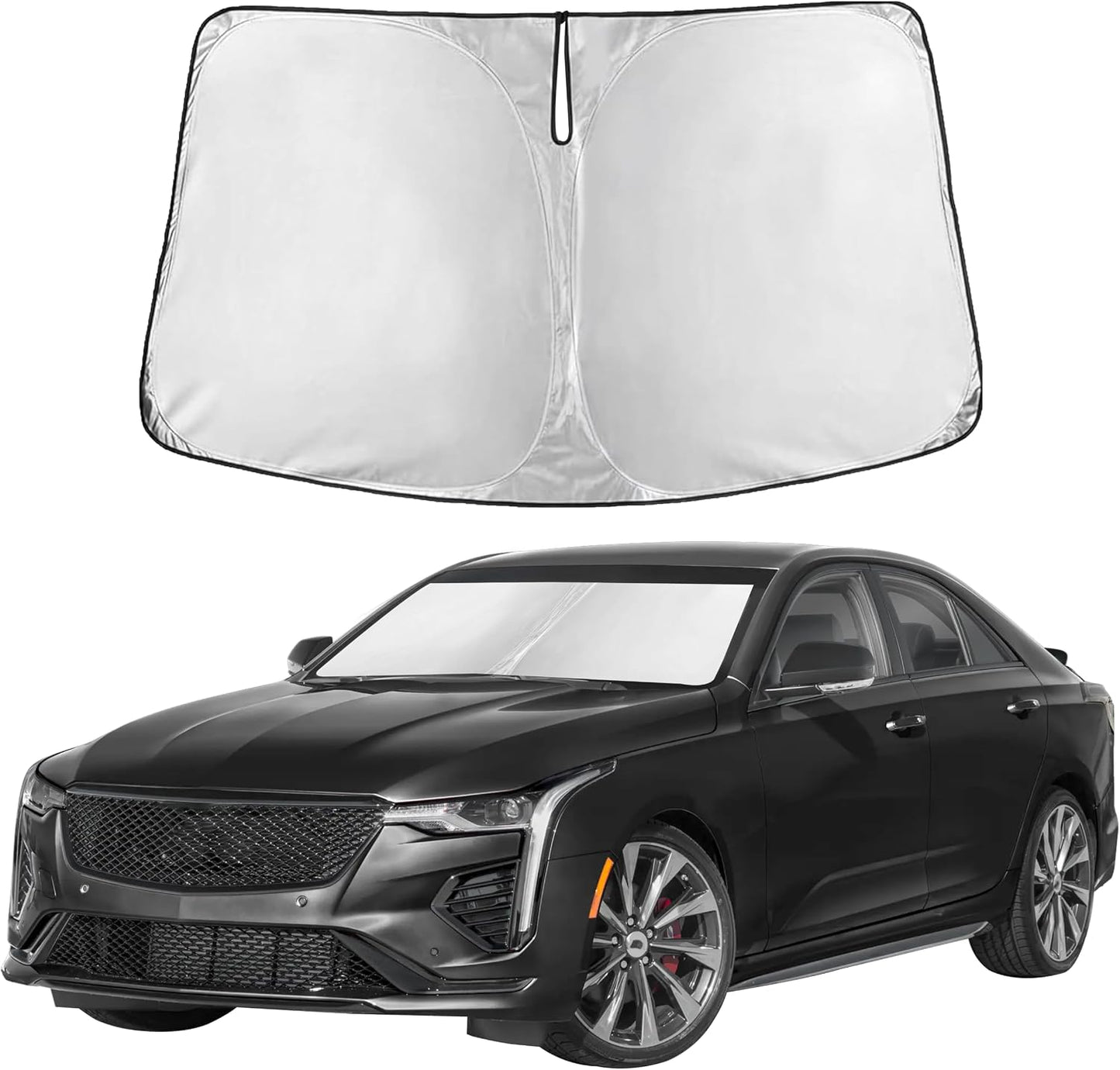 Econour Car Windshield Sun Shade, Front Window Sun Blocker for SUVs,Sedan