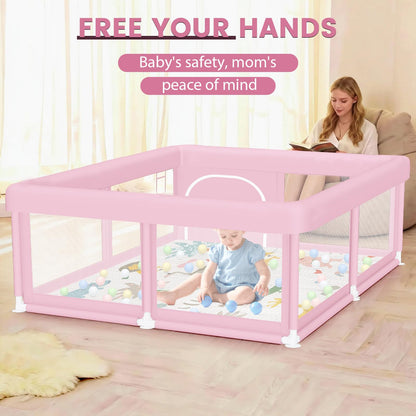 Hiaksedt Baby Playpen 50x50 Inch, Play Pens for Babies and Toddlers