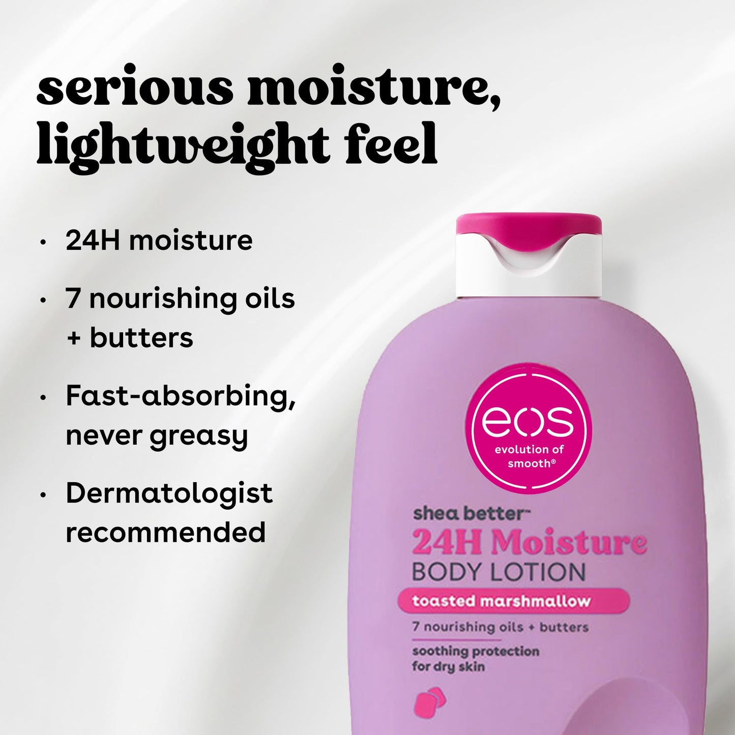 eos Shea Better Body Lotion- Vanilla Cashmere, 24-Hour Moisture, 16 fl oz