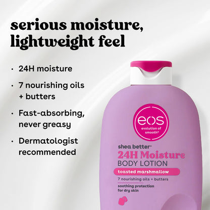 eos Shea Better Body Lotion- Vanilla Cashmere, 24-Hour Moisture, 16 fl oz