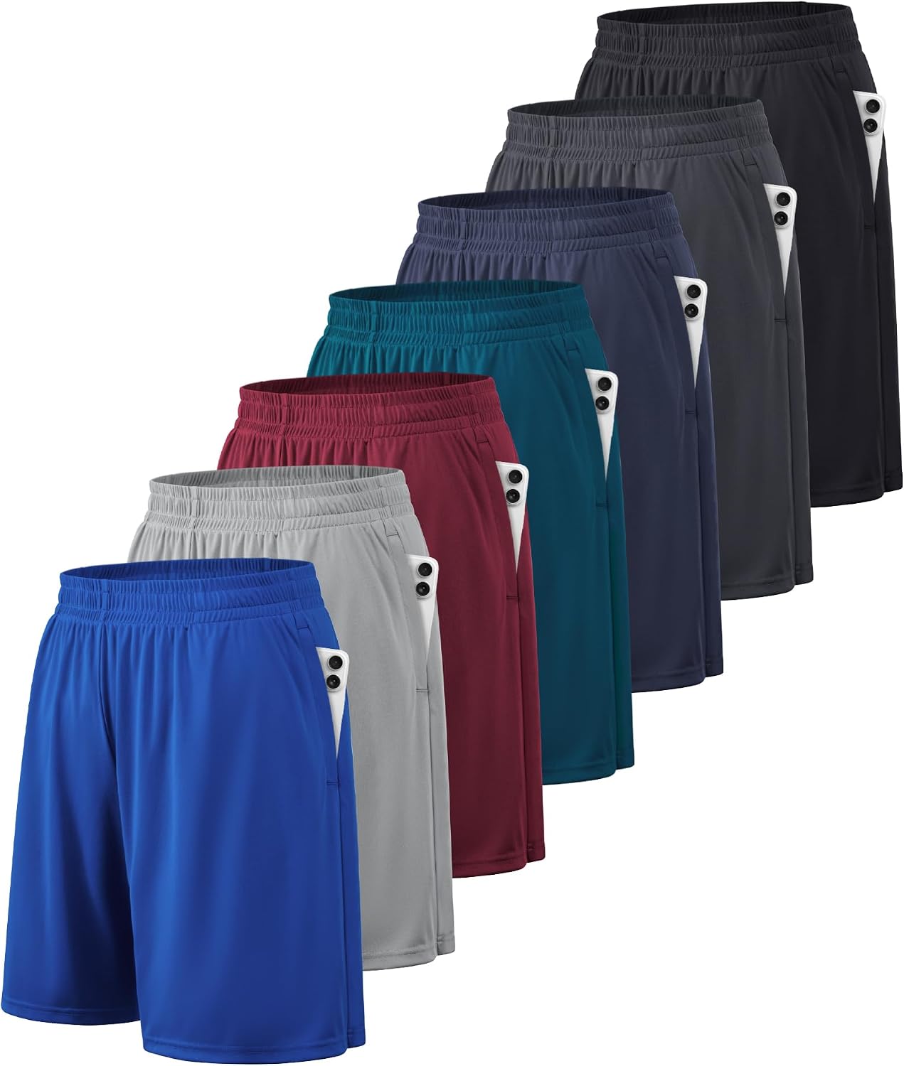 BALENNZ Mens Athletic Shorts with Pockets Quick Dry Workout Shorts Men