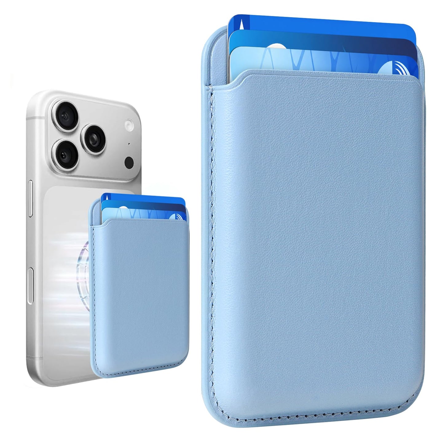 Magnetic Wallet Cell Phone Card Holder for Phone Case with Mag-Safe