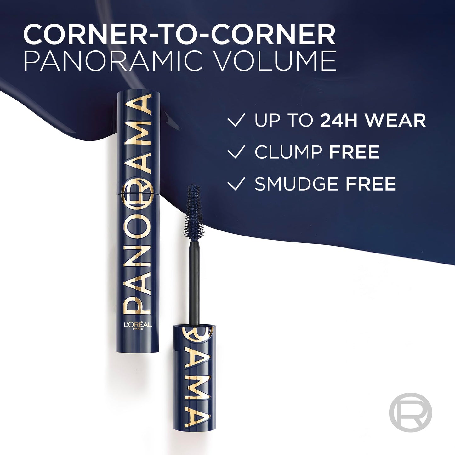 L'Oreal Paris Voluminous Panorama Chromatic Mascara, Volumizing and Lengthening Brown Mascara, Longwear, Smudge-Resistant and Washable, 705 Brown Leather