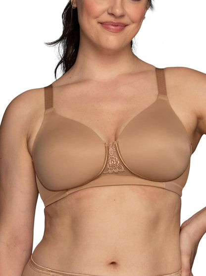 Vanity Fair Women's Full Figure Beauty Back Smoothing Bra, 4 Way Stretch Fabric, Lightly Lined Cups up to H